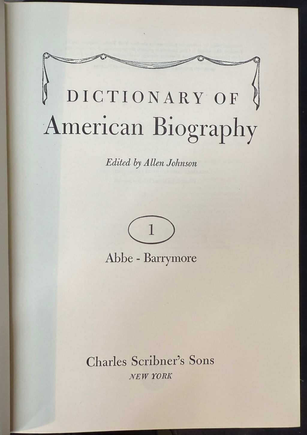 DICTIONARY OF AMERICAN BIOGRAPHY, 22 VOLUMES, 1928
