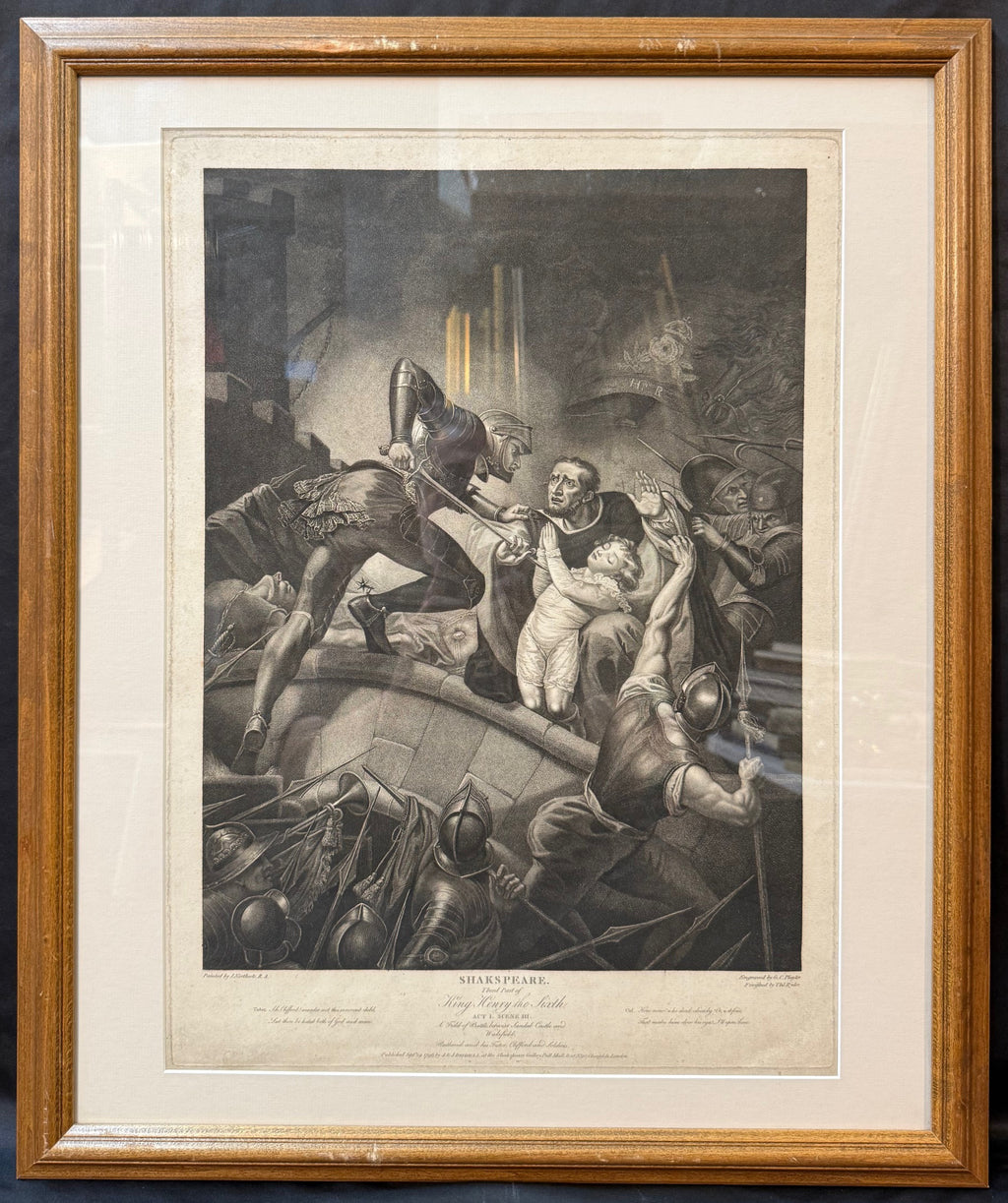 SHAKESPREARE HENRY VI, ENGRAVED BY GEORGE C. PLAYTER (LATE 18th CENTURY) AFTER JAMES NORTHCOTE (1746-1831) FROM BOYDELL SHAKESPEARE GALLERY ENGRAVING, 1796, 24IN x 28.5IN (61cm x 72cm)