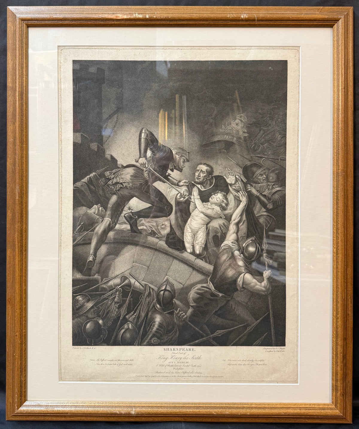 SHAKESPREARE HENRY VI, ENGRAVED BY GEORGE C. PLAYTER (LATE 18th CENTURY) AFTER JAMES NORTHCOTE (1746-1831) FROM BOYDELL SHAKESPEARE GALLERY ENGRAVING, 1796, 24IN x 28.5IN (61cm x 72cm)