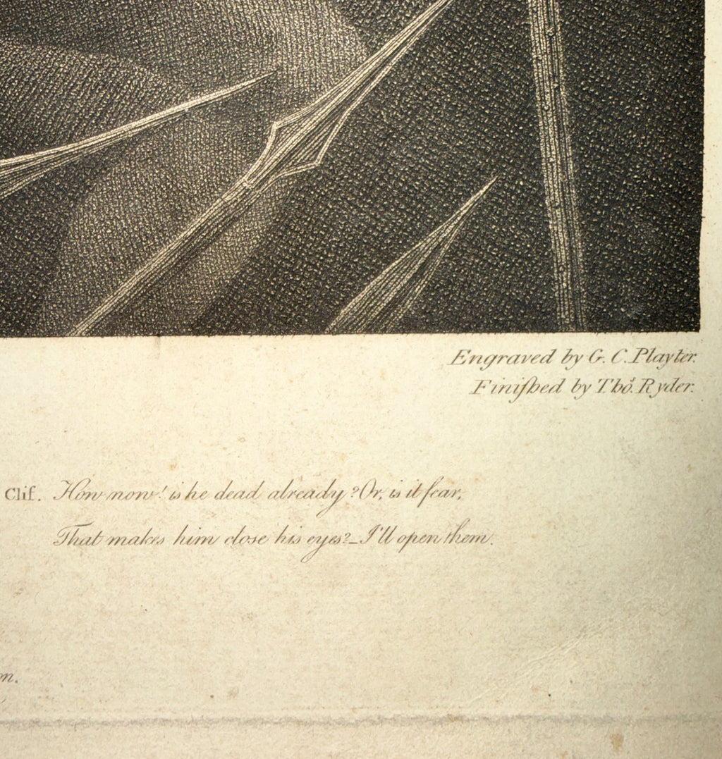 SHAKESPREARE HENRY VI, ENGRAVED BY GEORGE C. PLAYTER (LATE 18th CENTURY) AFTER JAMES NORTHCOTE (1746-1831) FROM BOYDELL SHAKESPEARE GALLERY ENGRAVING, 1796, 24IN x 28.5IN (61cm x 72cm)