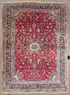 VINTAGE PERSIAN MASHAD HAND KNOTTED RUG, 9.7 x 13.0 (292cm x 396cm)