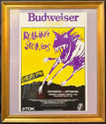 VINTAGE 1990 ROLLING STONES URBAN JUNGLE EUROPE GOTEBORG CONCERT POSTER, BUDWEISER, TDK, 35IN x 41IN (89cm x 104cm)