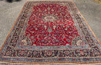 VINTAGE PERSIAN MASHAD HAND KNOTTED RUG, 9.7 x 13.0 (292cm x 396cm)