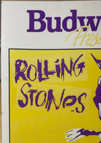 VINTAGE 1990 ROLLING STONES URBAN JUNGLE EUROPE GOTEBORG CONCERT POSTER, BUDWEISER, TDK, 35IN x 41IN (89cm x 104cm)
