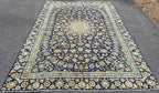 ANTIQUE PERSIAN KASHAN HAND KNOTTED RUG, 9.0 x 12.2 (274cm x 371cm)
