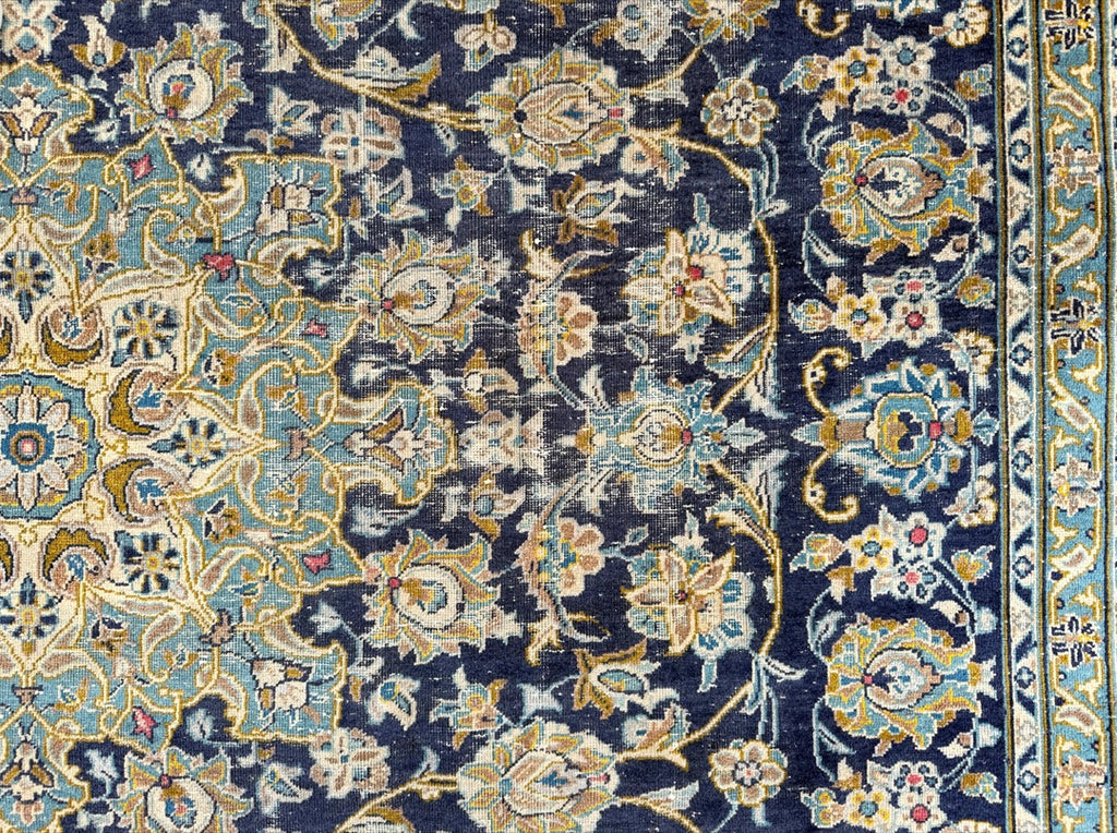 ANTIQUE PERSIAN KASHAN HAND KNOTTED RUG, 9.0 x 12.2 (274cm x 371cm)