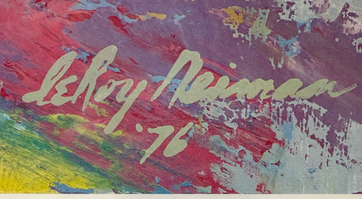 ORIGINAL LEROY NEIMAN (1921-2012) HEIT GALLERIES ART EXHIBITION POSTER, 26IN x 35IN (66cm x 89cm)