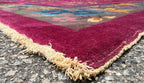 MANSION ANTIQUE CHINESE NICHOLS ART DECO HAND-KNOTTED RUG, MAGENTA FIELD, 1920S, 10.11 x 18.6 (333cm x 564cm)
