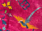 MANSION ANTIQUE CHINESE NICHOLS ART DECO HAND-KNOTTED RUG, MAGENTA FIELD, 1920S, 10.11 x 18.6 (333cm x 564cm)