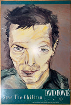 DAVID BOWIE 1988 SAVE THE CHILDREN VINTAGE CHARITY POSTER, BOWIE SELF-PORTRAIT, 34.5IN x 40.5 IN (88cm x 103cm)