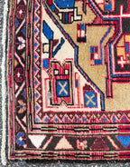 ANTIQUE PERSIAN KARABAGH HAND KNOTTED RUNNER, 3.5 x 10.6 (104cm x 320cm)