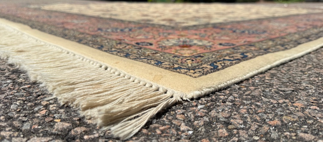 KASHAN HAND KNOTTED RUG WITH 300+ KPSI, 8.2 x 9.10 (249cm x 300cm)