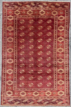 VINTAGE BUKHARA HAND KNOTTED RUG, 8.0 x 12.3 (244cm x 373cm)