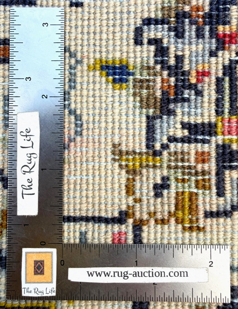 VINTAGE PERSIAN NAIN HAND KNOTTED RUG, 5.6 x 9.2 (137cm x 279cm)
