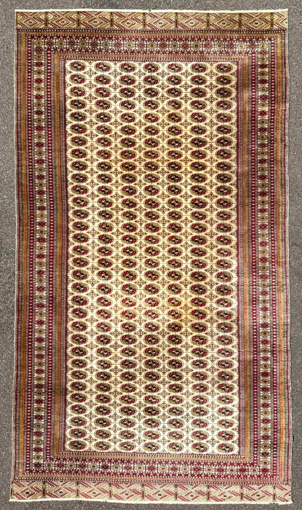 MANSION SIZED, VINTAGE BUKHARA HAND KNOTTED RUG, 9.11 x 16.3 (302cm x 495cm)
