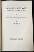 THE COLLECTED WORKS OF ABRAHAM LINCOLN BY ROY P. BASLER, 9 VOLUMES, 1953–1955