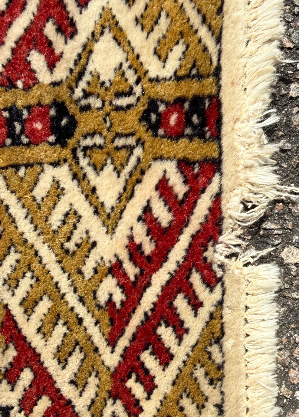 MANSION SIZED, VINTAGE BUKHARA HAND KNOTTED RUG, 9.11 x 16.3 (302cm x 495cm)