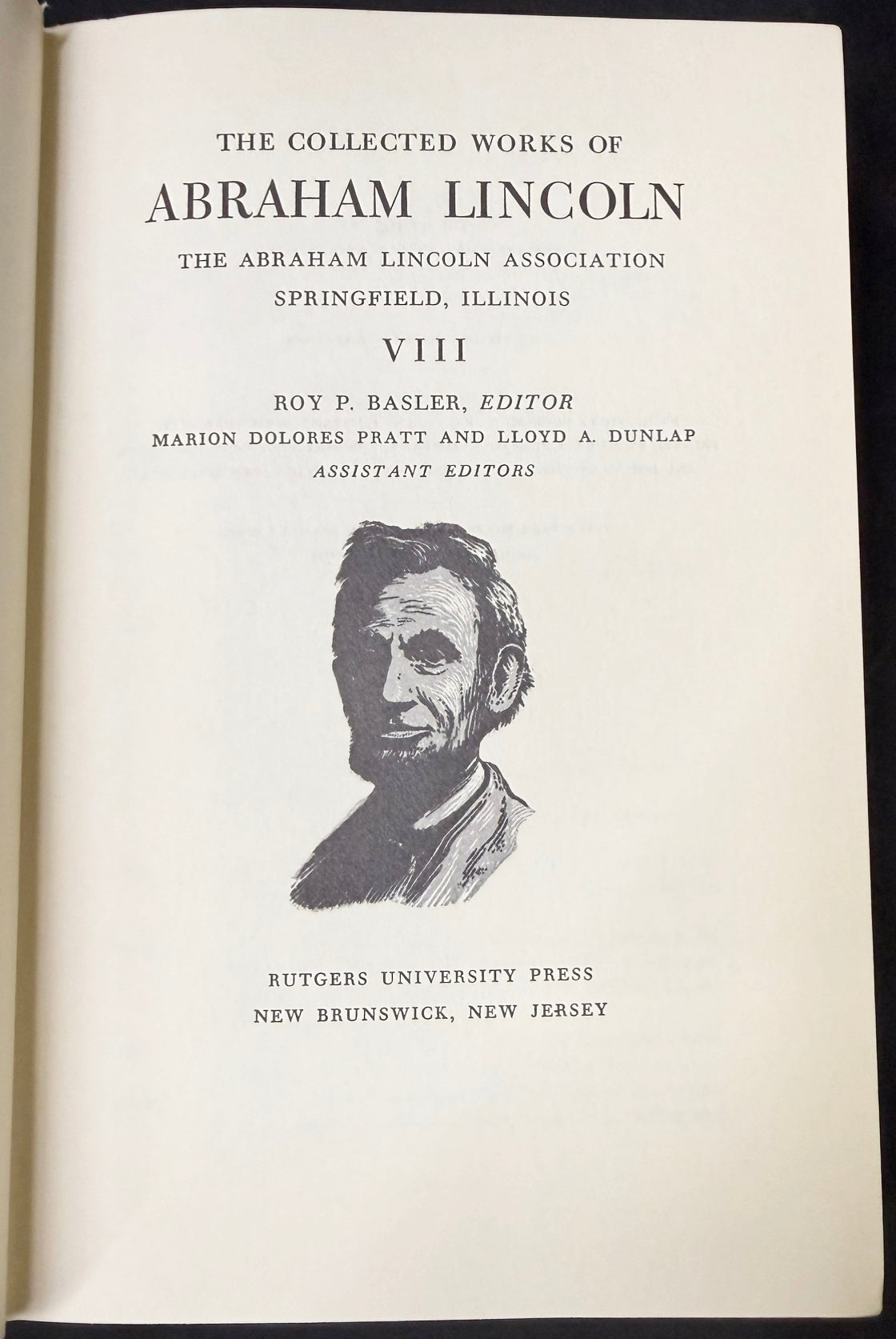 THE COLLECTED WORKS OF ABRAHAM LINCOLN BY ROY P. BASLER, 9 VOLUMES, 1953–1955