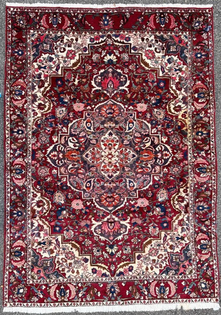 PERSIAN BAKHTIARI HAND KNOTTED RUG, 6.10 x 9.7 (208cm x 292cm)