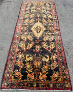 ANTIQUE PERSIAN MEHRABAN PICTORIAL HAND KNOTTED RUNNER, 4.2 x 10.7 (127cm x 323cm)