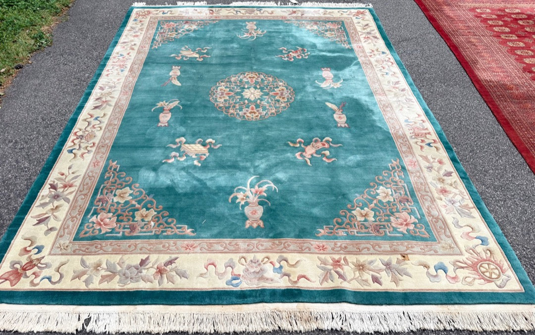 SINO ART DECO HAND KNOTTED RUG, 9.0 x 12.3 (274cm x 373cm)