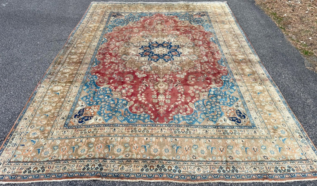 ANTIQUE PERSIAN SULTANABAD HAND KNOTTED RUG, 9.6 x 12.6 (290cm x 381cm)