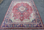 ANTIQUE PERSIAN HERIZ HAND KNOTTED RUG, 8.5 x 11.0 (257cm x 335cm)