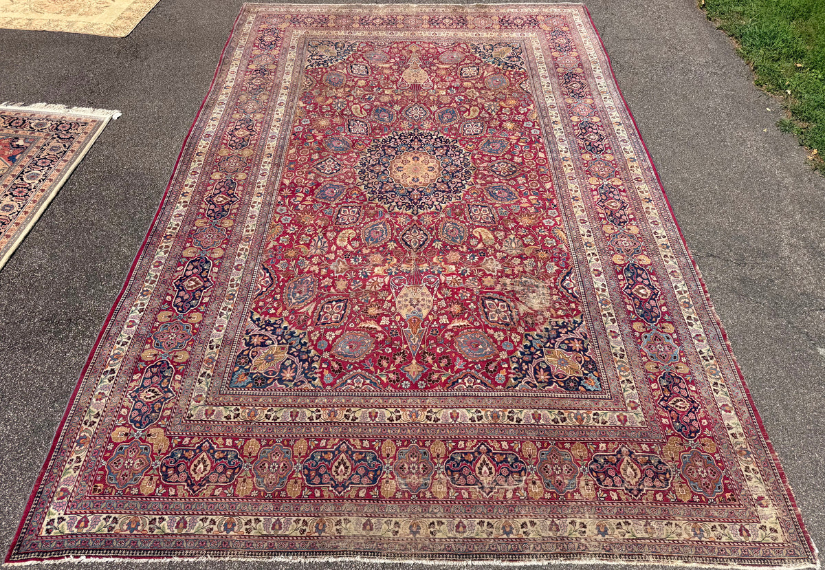 ANTIQUE MANSION PERSIAN KHORASAN HAND KNOTTED RUG, 11.9 x 18.9 (358cm x 546cm)
