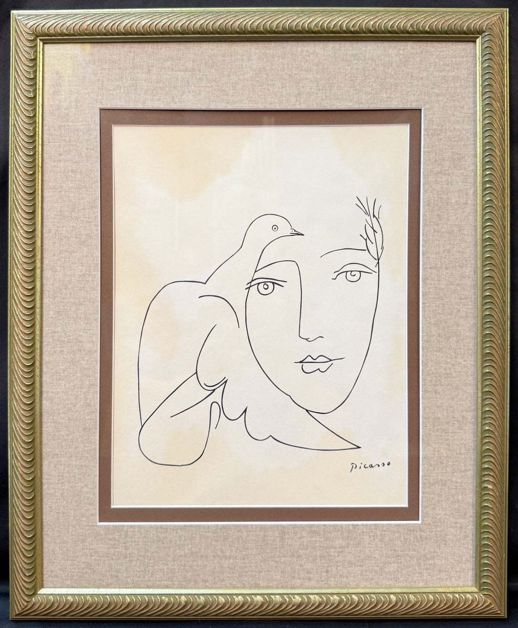 AFTER PABLO PICASSO (SPANISH, 1881–1973) LITHOGRAPH TITLED LE VISAGE DE LA PAIX, 18IN x 22IN (46cm x 56cm)