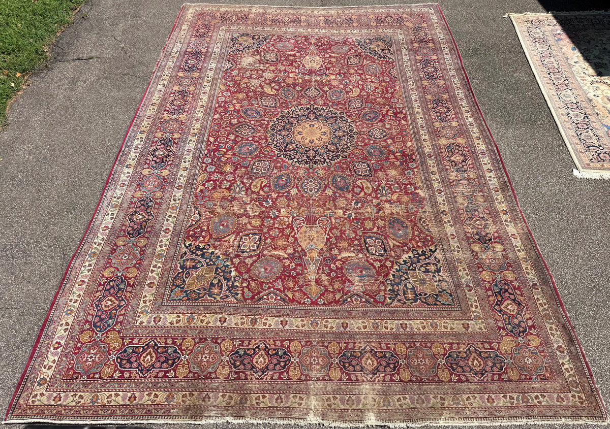 ANTIQUE MANSION PERSIAN KHORASAN HAND KNOTTED RUG, 11.9 x 18.9 (358cm x 546cm)