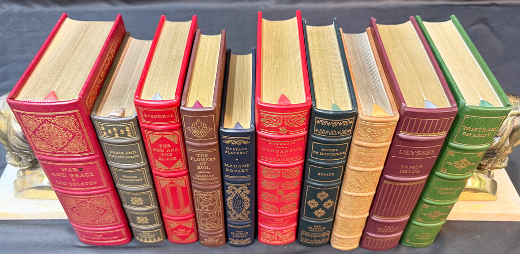 FRANKLIN LIBRARY 100 GREATEST BOOKS OF ALL TIME, EUROPEAN AUTHORS, 10 VOLUMES