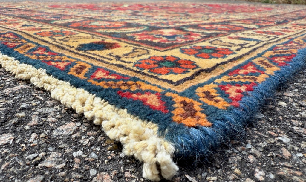 ANTIQUE PERSIAN MASHAD HAND KNOTTED RUG, 6.4 x 9.4 (193cm x 284cm)