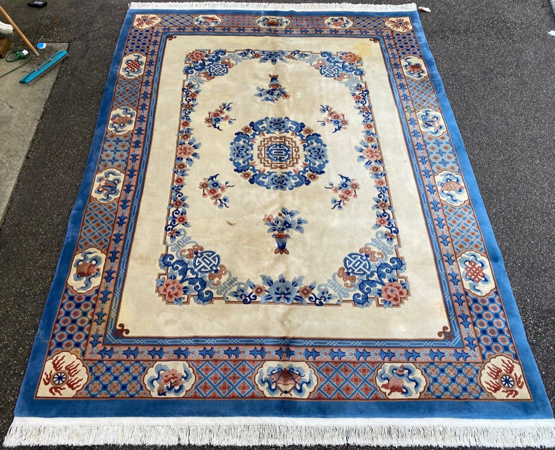 VINTAGE PEKING HAND KNOTTED RUG, 8.11 X 12.2 (272cm X 371cm)