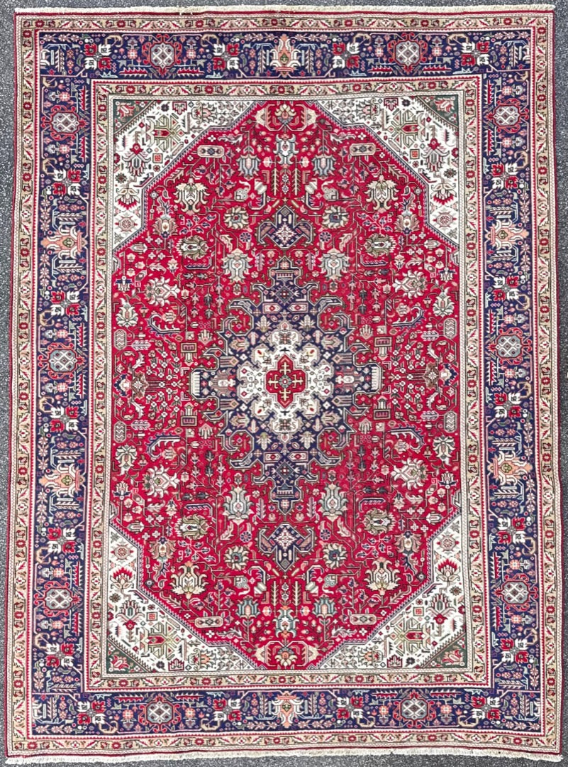 VINTAGE PERSIAN HERIZ HAND KNOTTED RUG, 8.4 x 11.3 (254cm x 343cm)