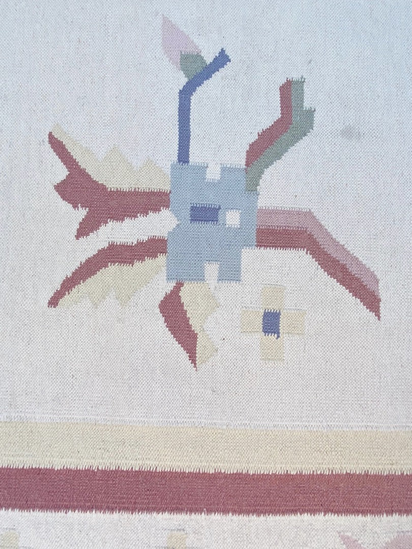 MANSION SIZED KILIM HAND KNOTTED RUG, 12.3 x 18.2 (373cm x 554cm)