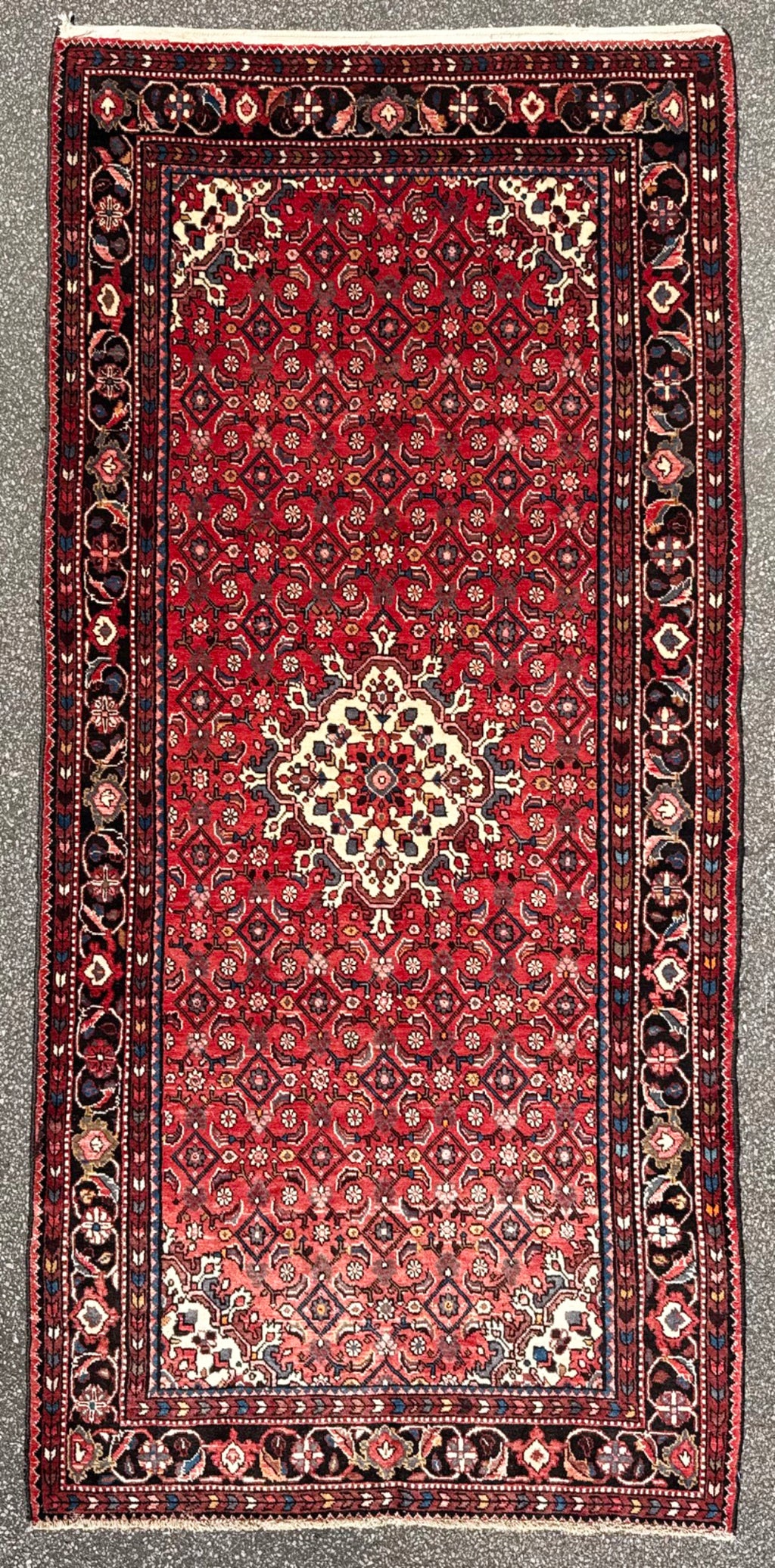 PERSIAN TABRIZ MAHI-HERATI HAND-KNOTTED RUG, 5.0 x 10.8 (152cm x 325cm)