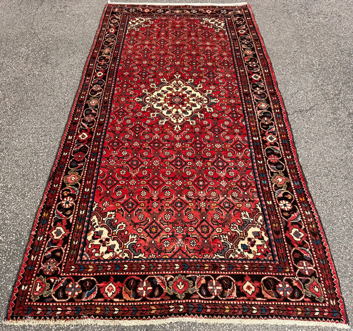 PERSIAN TABRIZ MAHI-HERATI HAND-KNOTTED RUG, 5.0 x 10.8 (152cm x 325cm)