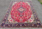VINTAGE PERSIAN HERIZ HAND KNOTTED RUG, 8.2 x 11.3 (249cm x 343cm)