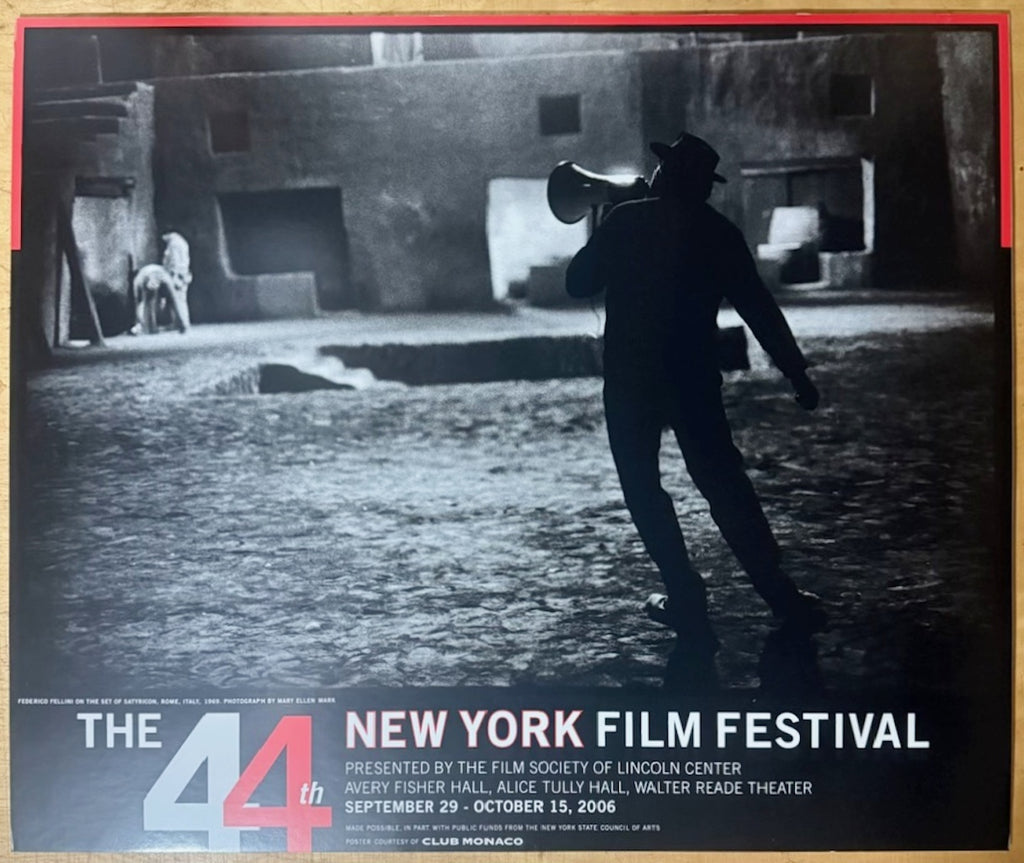 44TH NEW YORK FILM FESTIVAL POSTER, FEDERICO FELLINI, MARY ELLEN MARK PHOTOGRAPH, 2006, 32.5IN x 36.5IN (83cm x 93cm)