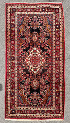 ANTIQUE PERSIAN HERIZ HAND KNOTTED RUG, 4.6 x 9.0 (137cm x 274cm)