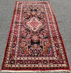 ANTIQUE PERSIAN HERIZ HAND KNOTTED RUG, 4.6 x 9.0 (137cm x 274cm)