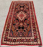 ANTIQUE PERSIAN HERIZ HAND KNOTTED RUG, 4.6 x 9.0 (137cm x 274cm)
