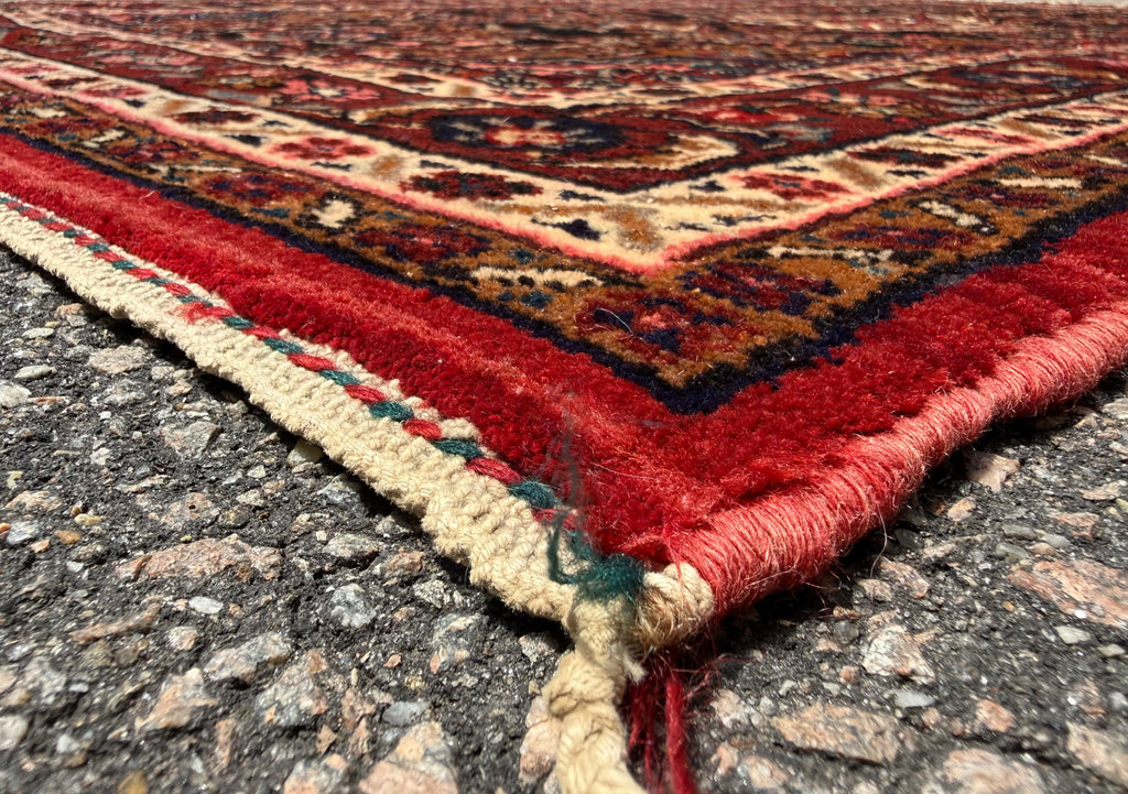 ANTIQUE PERSIAN HERIZ HAND KNOTTED RUG, 4.6 x 9.0 (137cm x 274cm)
