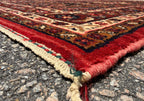 ANTIQUE PERSIAN HERIZ HAND KNOTTED RUG, 4.6 x 9.0 (137cm x 274cm)