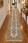 EXTRA-LONG PERSIAN KERMAN HAND KNOTTED RUNNER WITH 175+ KPSI, 3.0 x 17.10 (91cm x 544cm)