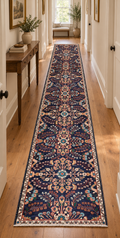 VINTAGE PERSIAN HOSSEINABAD HAND KNOTTED RUNNER, 2.9 x 9.8 (84cm x 295cm)