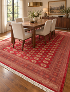 BUKHARA HAND KNOTTED RUG, 9.5 x 12.0 (287cm x 366cm)