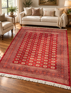 BUKHARA HAND KNOTTED RUG, 9.5 x 12.0 (287cm x 366cm)