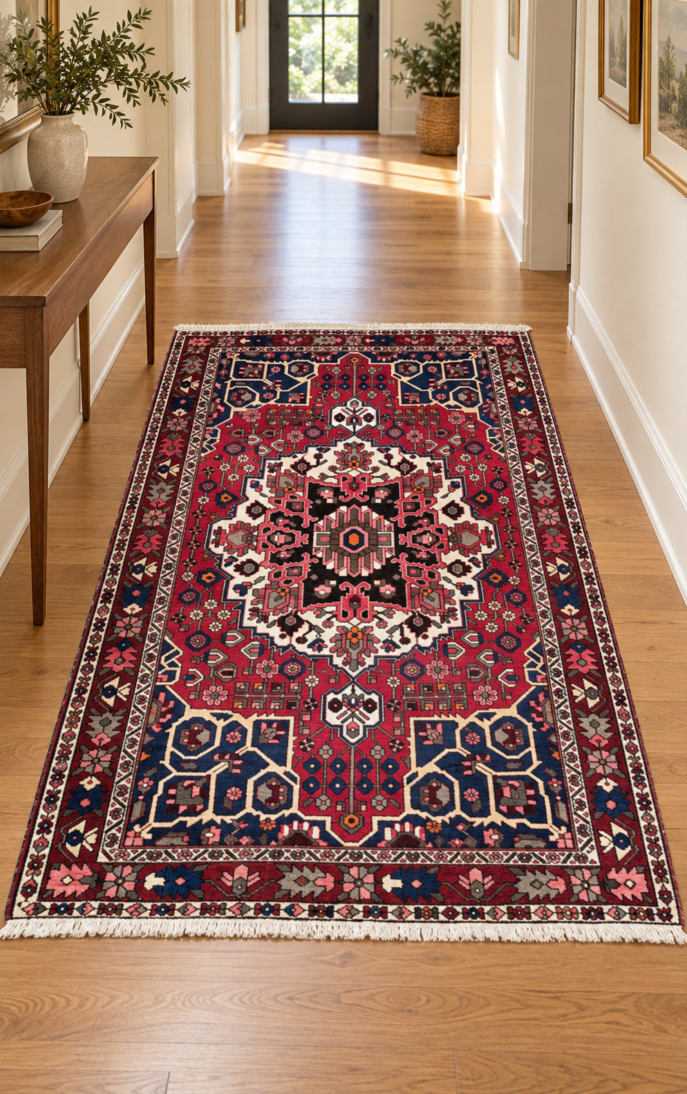 PERSIAN BAKHTIARI HAND KNOTTED RUG, 6.7 x 10.4 (201cm x 315cm)
