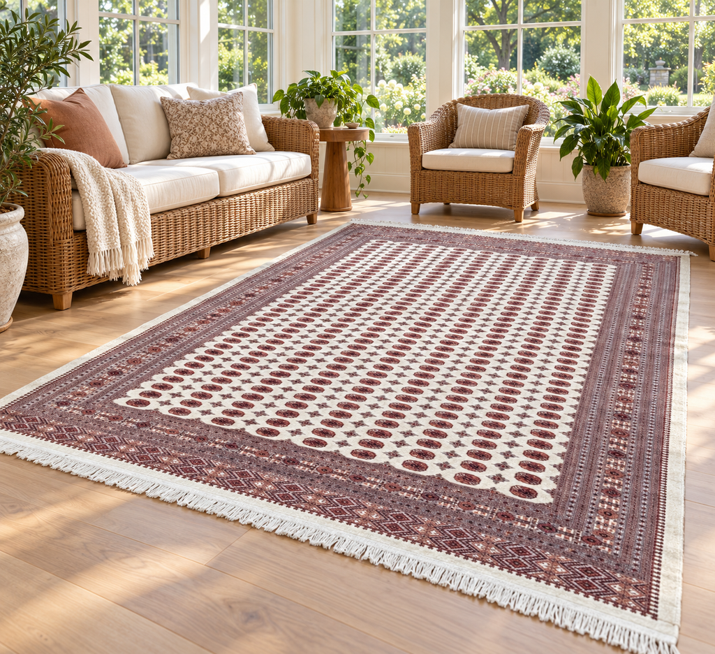 BUKHARA HAND KNOTTED RUG, 10.5 x 13.3 (318cm x 404cm)